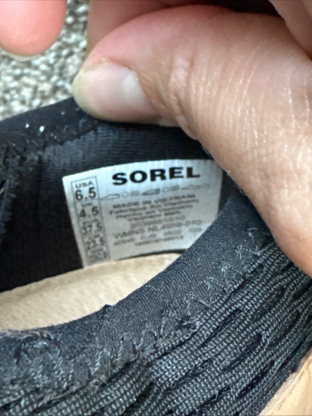 Sorel Women’s 6.5 Black White and Tan Slip-On Athletic Shoes Sneakers EUC - Picture 8 of 8